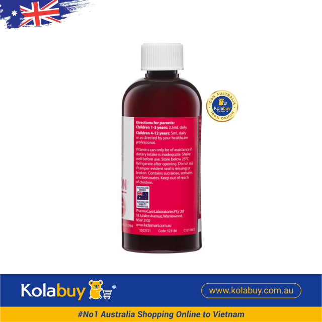 Siro Bổ sung Sắt tổng hợp cho bé Nature’s Way Kids Smart Liquid Multi Iron 200ml