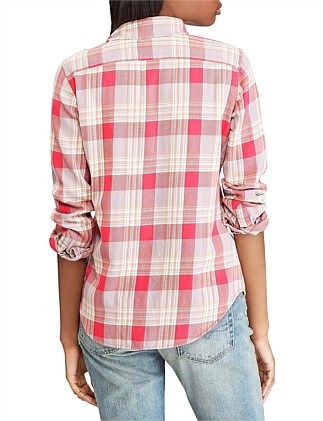 Classic Fit Plaid Cotton Shirt