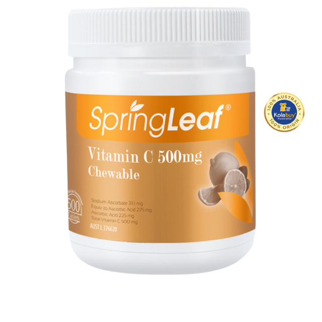 Viên nhai bổ sung Vitamin C SpringLeaf 500mg 500 viên