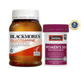 [Special Set] Chăm sóc sức khoẻ phụ nữ cao tuổi Swisse Women Ultivite 50+ & Xương khớp Glucosamine Blackmores (Discount đến 30%)