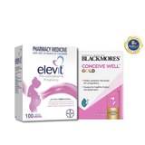 [Special Set] Chăm sóc sức khỏe trước sinh cho nữ Elevit 100v & Bổ trứng Blackmores Conceive Well 56v (Discount đến 30%)