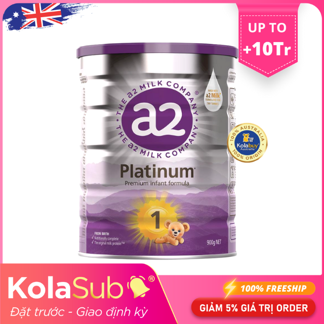 [KolaSub: Tặng 5% & 100% Freeship] Dịch vụ đặt giao sữa định kỳ từ Úc - Sữa A2 Platinum