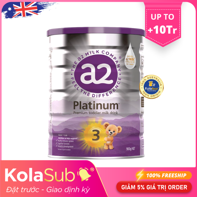 [KolaSub: Tặng 5% & 100% Freeship] Dịch vụ đặt giao sữa định kỳ từ Úc - Sữa A2 Platinum
