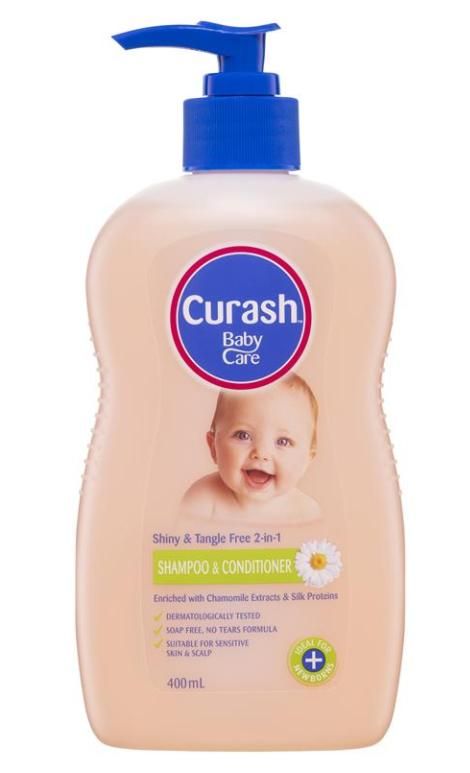 Dầu gội và xả cho bé Curash Babycare Shampoo & Conditioner 400ml
