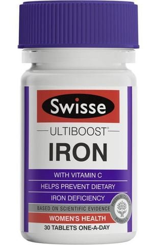 Viên uống bổ sung sắt Swisse Ultiboost Iron 30 viên