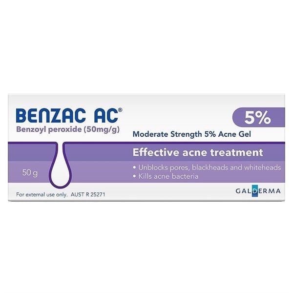 Kem trị mụn Benzac AC Gel 5% 60g
