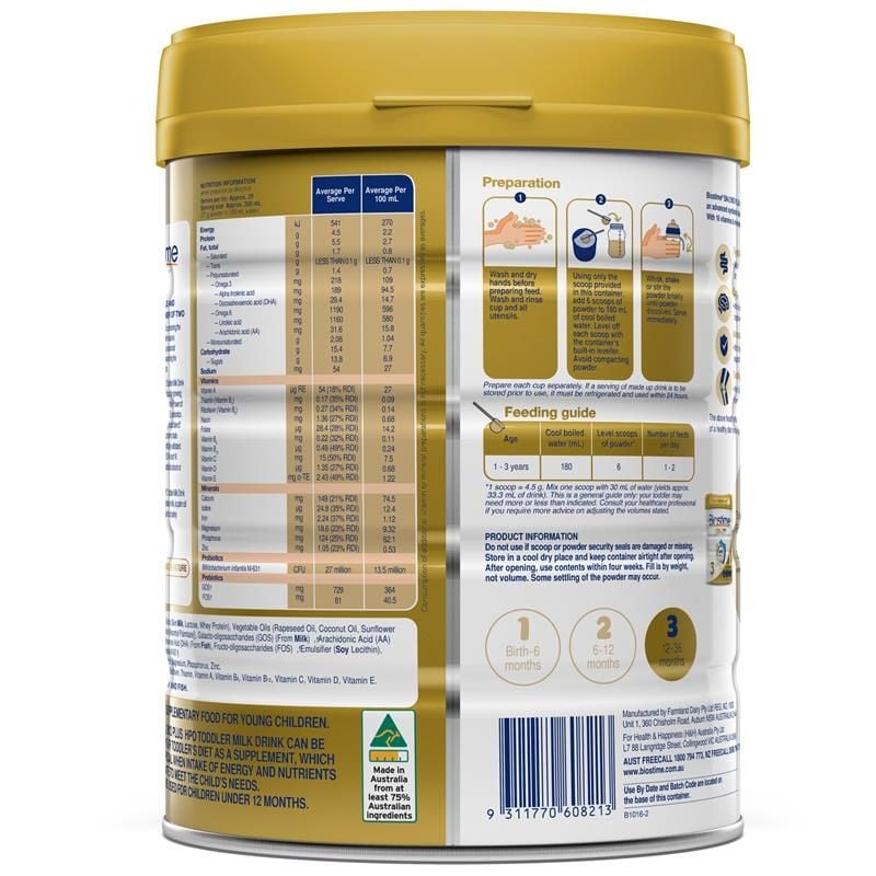 Sữa bột Biostime SN-2 BIO PLUS HPO cho trẻ sơ sinh Stage 3 800g