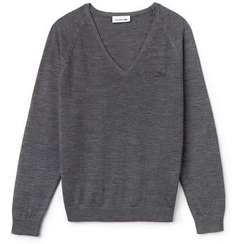 WOMEN'S TONAL CROCODILE DEEP V WOOL KNIT