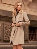 Megan Felled Seam Wrap Coat