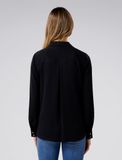 Clair Camp Collar Wrap Blouse