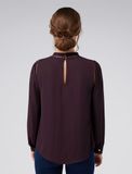 Talia trim splice formal blouse