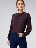 Talia trim splice formal blouse