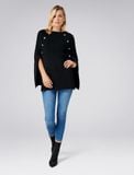 Fiona Knitted Button Poncho
