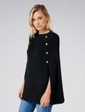 Fiona Knitted Button Poncho