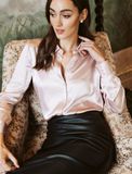 Martha Satin Military Shirt