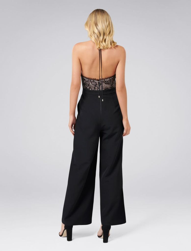 Phoenix Lace Bodice Halter Jumpsuit