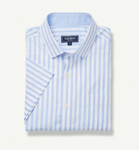 Gazman Easy Care Slub Stripe Short Sleeve Shirt