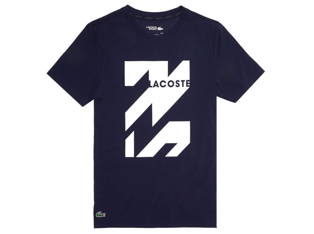 Áo Lacoste Men's Tennis Technical Jersey Tee / T-Shirt / Tshirt - Navy Blue/White