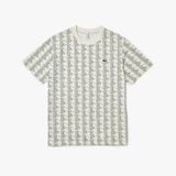 Unisex Lacoste LIVE Monogram Print Cotton T-shirt