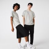 Unisex Lacoste LIVE Monogram Print Cotton T-shirt