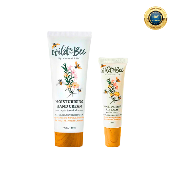 [Special Set] Kem dưỡng da tay Moisturising Hand 75ml & Son dưỡng Moisturising Balm 12mL của Wild Bee Úc (Discount đến 30%)