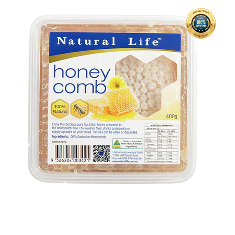 Mật ong bánh tổ thiên nhiên Honeycomb Natural Life Úc 400g