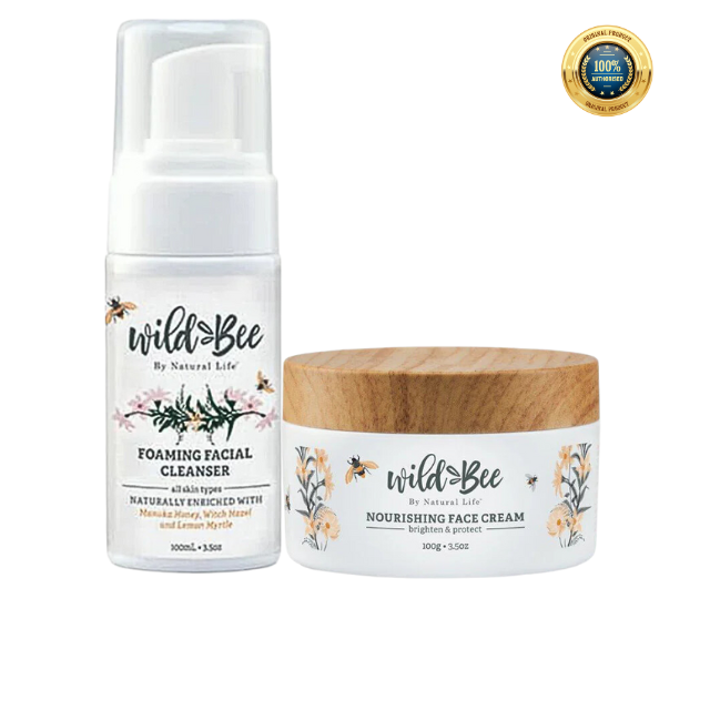 [Special Set] Chăm sóc da mặt Wild Bee Úc Kem dưỡng Nourishing Face Cream 100g & Sữa rửa mặt Foaming 100g (Discount đến 30%)