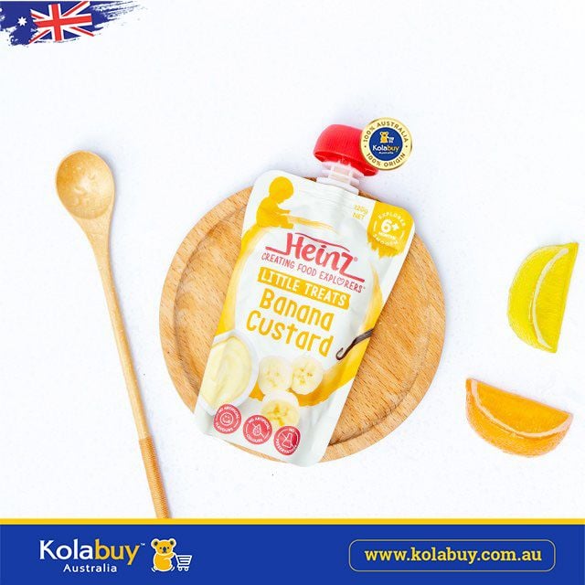 Váng sữa vị chuối cho bé từ 6 tháng Heinz Custard with Banana Pouch 120g
