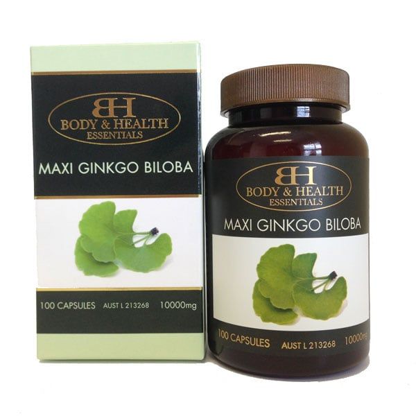 Body & Health Maxi Ginkgo Biloba 10,000mg Soft Gel 100 Capsules