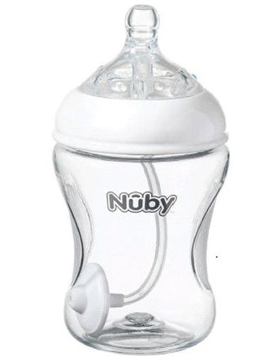 Bình bú cho bé Nuby Tritan Bottle With 360 Weighted Straw 270ml