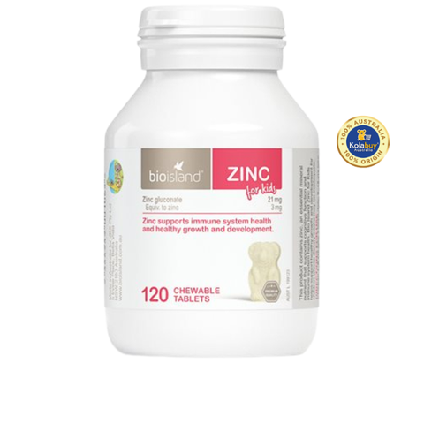 Viên uống Bổ sung Kẽm cho trẻ Bio Island Zinc 120 Viên