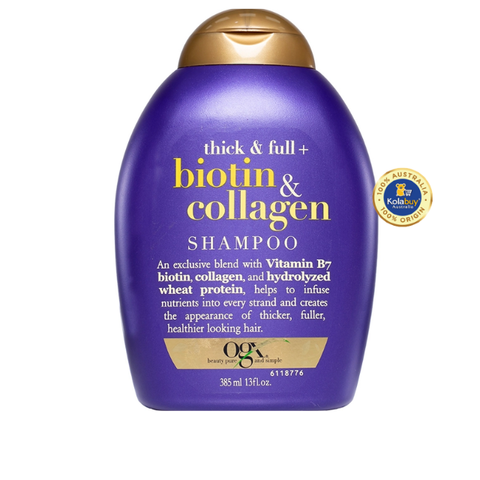 Dầu gội Chống rụng tóc OGX Thick & Full Biotin & Collagen Shampoo 385ml