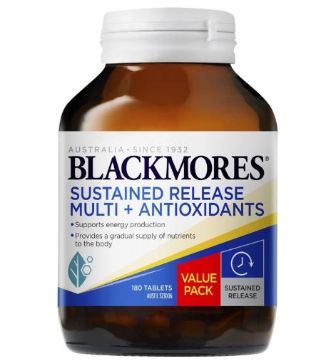 Viên uống vitamin tổng hợp và các chất chống oxy hóa Blackmores Sustained Release Multi + Antioxidant 180 viên