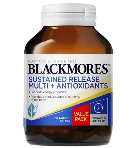 Viên uống vitamin tổng hợp và các chất chống oxy hóa Blackmores Sustained Release Multi + Antioxidant 180 viên