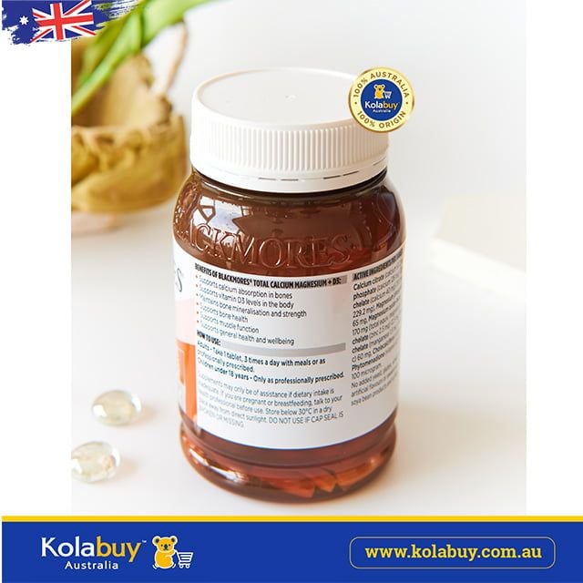 Viên uống bổ sung canxi Blackmores Total Calcium & Magnesium + D3 200 viên
