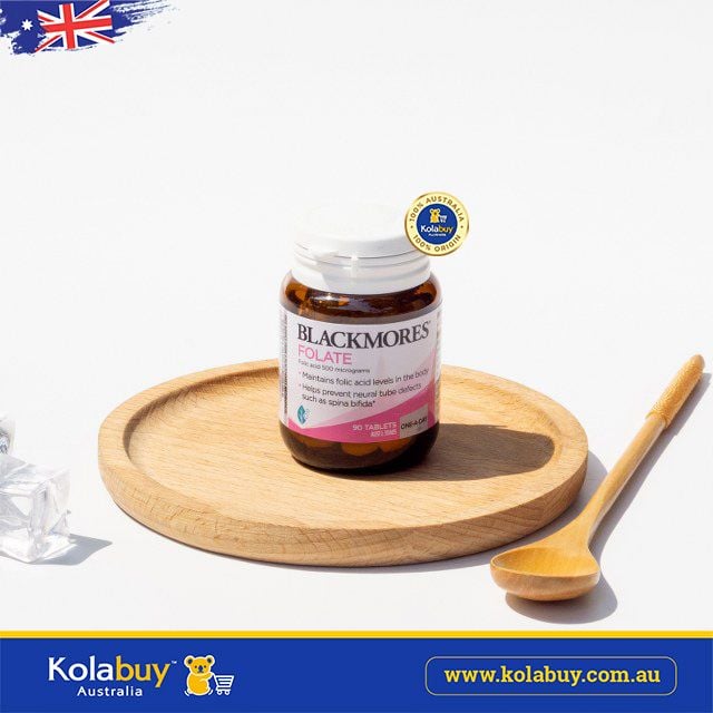 Viên uống Bổ sung Axit Folic cho bà bầu Blackmores Folate 500mcg 90 viên