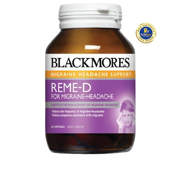 Viên uống hỗ trợ rối loạn tiền đình Blackmores REME-D Migraine Headache 60 viên