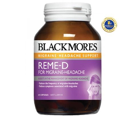 Viên uống hỗ trợ rối loạn tiền đình Blackmores REME-D Migraine Headache 60 viên