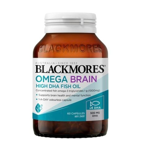 Viên uống Blackmores Omega Brain High DHA Fish oil 60 viên