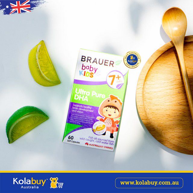 Viên bổ sung DHA cho bé Brauer Baby & Kids Ultra Pure DHA (7+ months) 60 viên