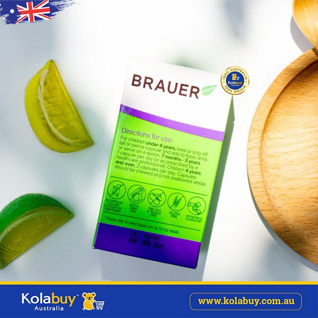 Viên bổ sung DHA cho bé Brauer Baby & Kids Ultra Pure DHA (7+ months) 60 viên