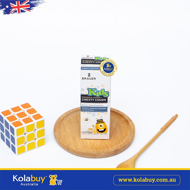 Siro Trị ho cho bé Brauer Kids Manuka Honey Chesty Cough Oral Liquid 100ml