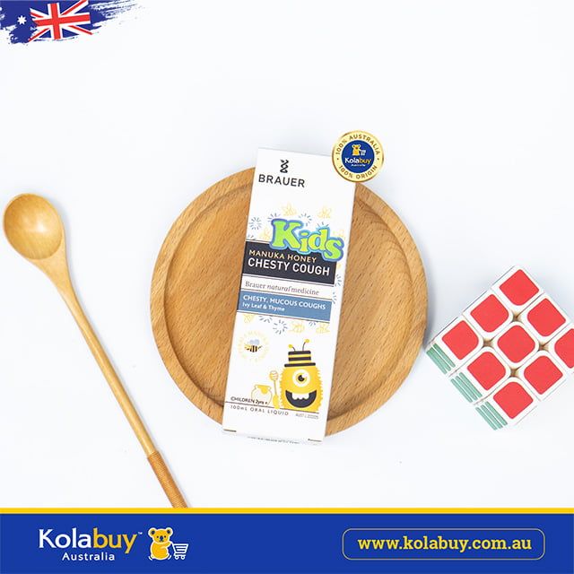 Siro Trị ho cho bé Brauer Kids Manuka Honey Chesty Cough Oral Liquid 100ml