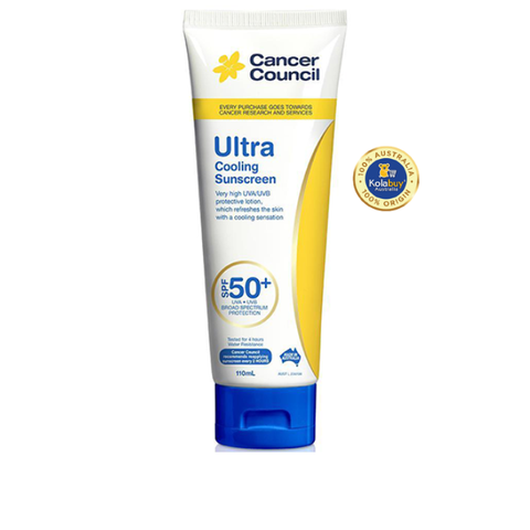 Kem Chống Nắng Siêu Bảo Vệ Cancer Council Ultra Cooling Sunscreen SPF50+ UVA-UVB 110ml (date 9.2023)