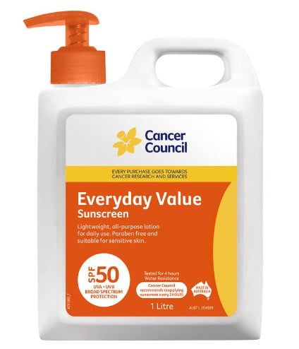 Cancer Council SPF 50+ Everyday Value 1 Litre