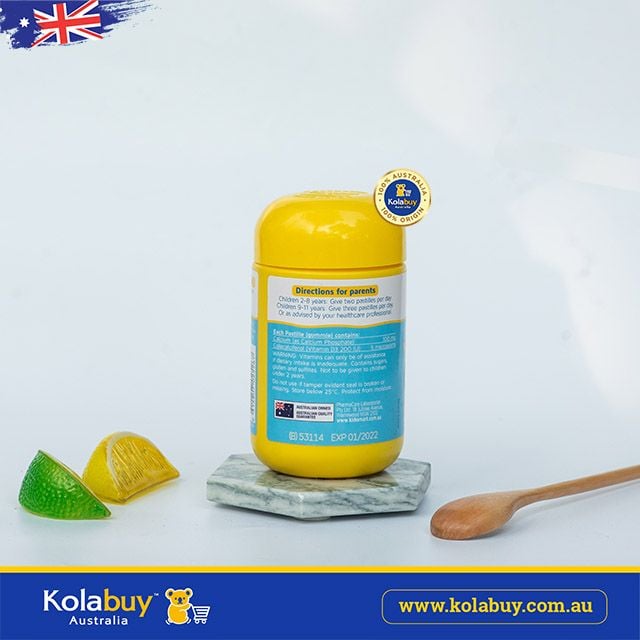 Kẹo dẻo Bổ sung Canxi Nature's Way Kids Smart Vita Gummies Calcium 60 Viên