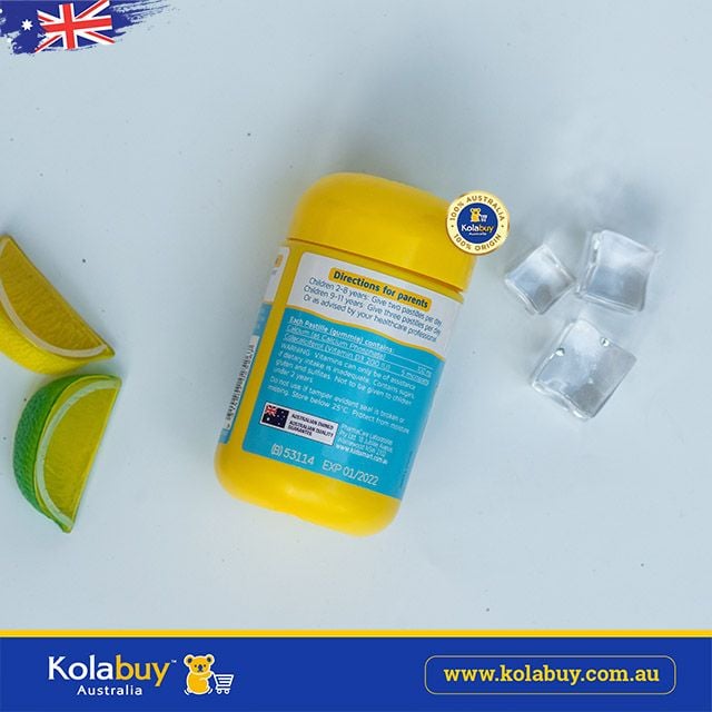 Kẹo dẻo Bổ sung Canxi Nature's Way Kids Smart Vita Gummies Calcium 60 Viên