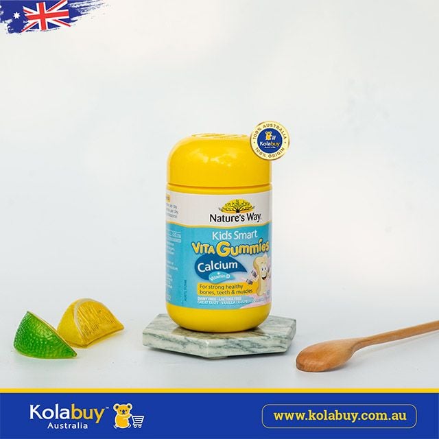 Kẹo dẻo Bổ sung Canxi Nature's Way Kids Smart Vita Gummies Calcium 60 Viên