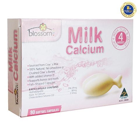 Viên bổ sung canxi cho bé Blossom Health Milk Calcium for Kids 90 viên