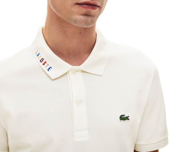 Áo Lacoste Men's 90s Logomania Slim Fit Polo - Flour
